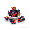 Rocket Silicone Focal Beads Navy Blue