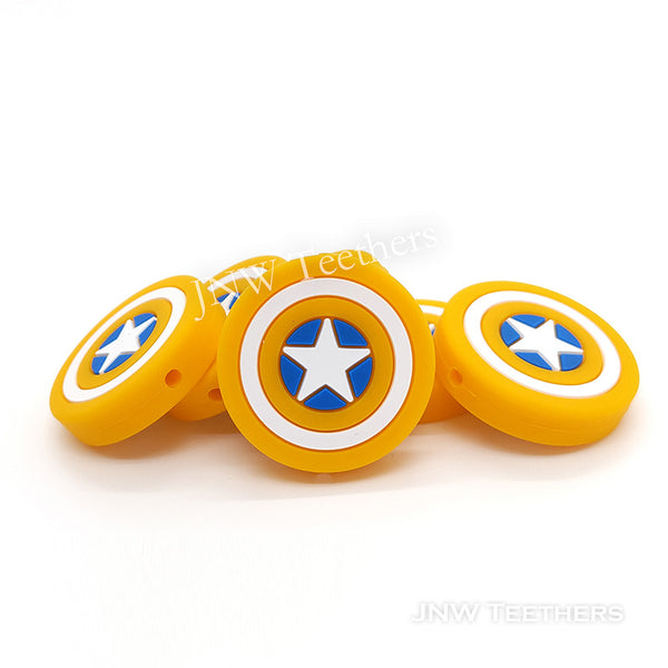 Round star silicone focal beads