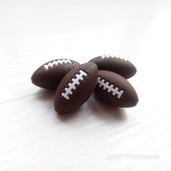 Football silicone focal beads