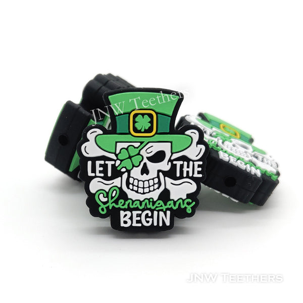 Let The Shenanigans Begin Skull silicone focal beads