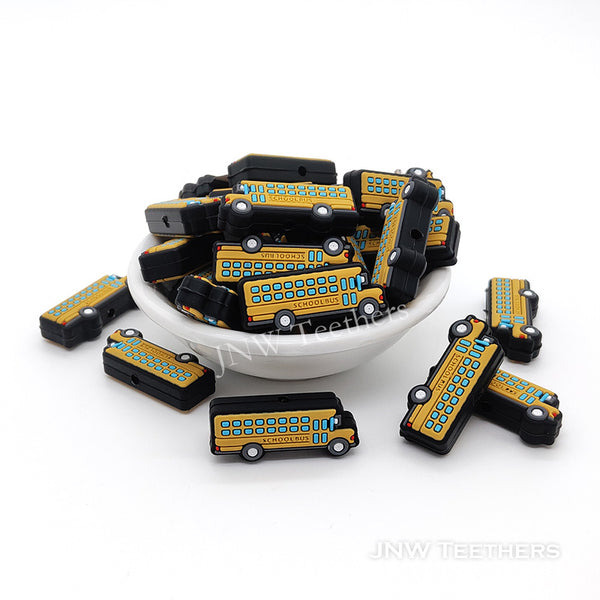 School Bus Silicone Focal Beads