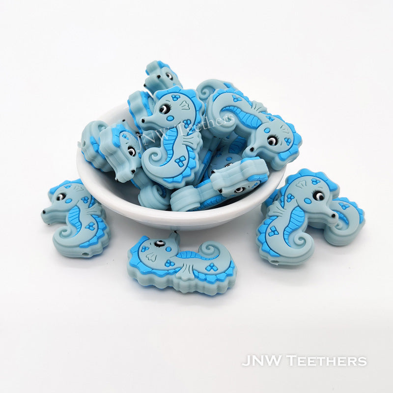 Pack 5 Seahorse Silicone Focal Beads