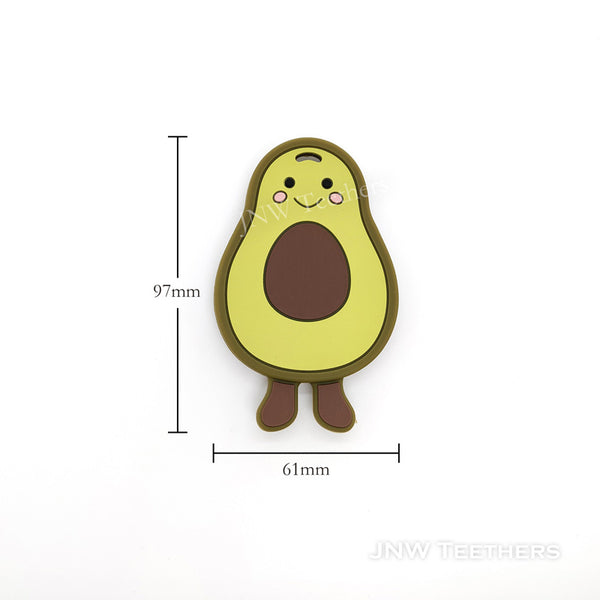 Silicone avocado teether pendant