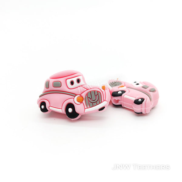 Pink Classic Car Silicone Focal Beads