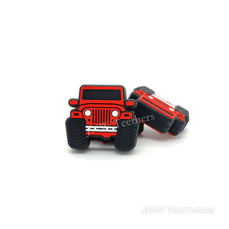 Red  Car Silicone-Beads