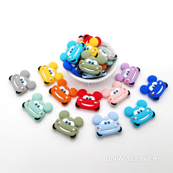 Mouse car silicone focal beads