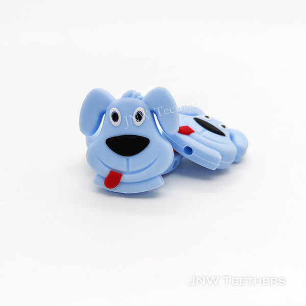 Blue Dog Silicone Beads