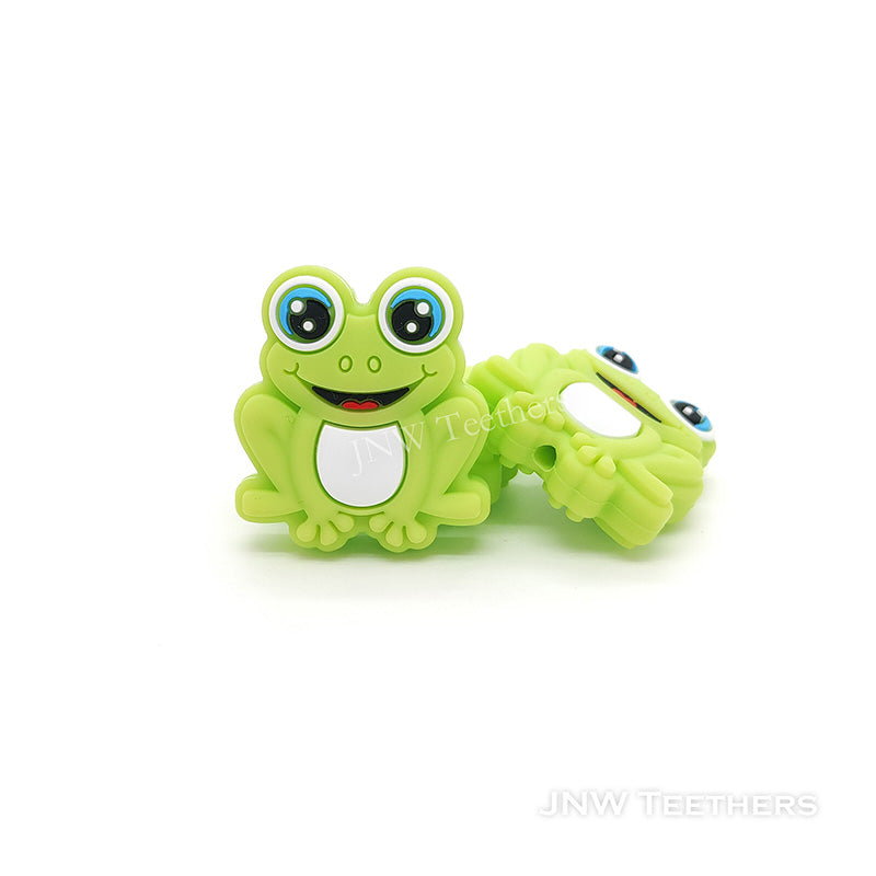 Chartreuse  Frog Silicone Beads