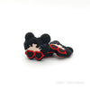 Little Girl with Heart Shape Sunglasses Silicone Focal Beads black
