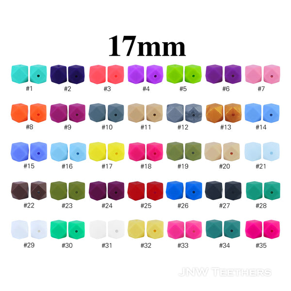 10pcs 17mm Silicone Hexagon Beads