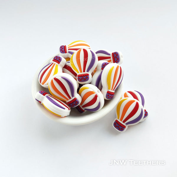 Silikon Motivperle Ballon | Rot - Orange