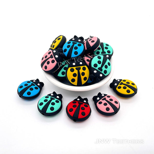 Ladybug Silicone Focal Beads