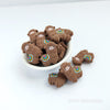 Brown alpaca focal silicone beads