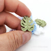 Silicone monstera leaf beads