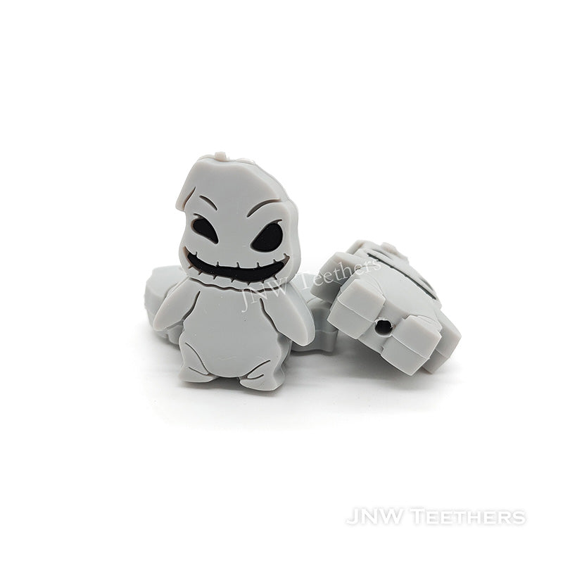 #1Light Gray  Oogie Boogie Silicone Focal Beads