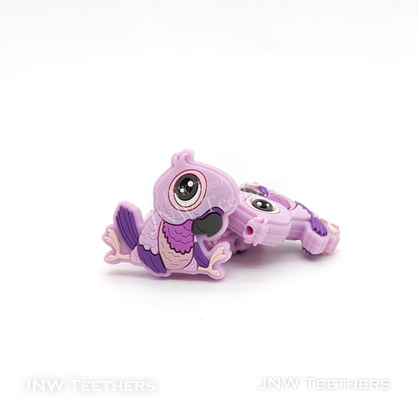 Purple  Silicone Parrot Focal Beads