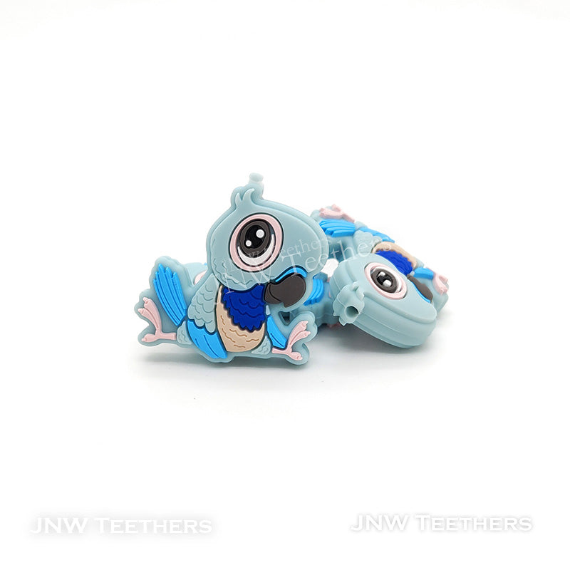 Blue   Silicone Parrot Focal Beads
