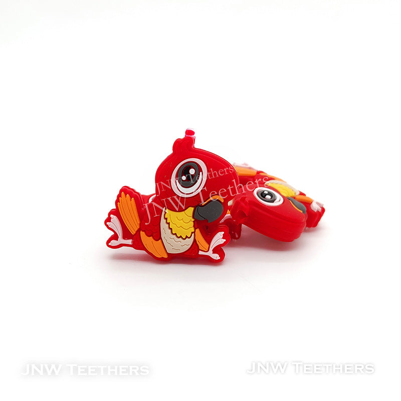 Red  Silicone Parrot Focal Beads