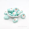 Mint Penguin Silicone Focal Beads