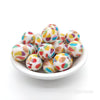 15mm Printed Silicone Round Beads