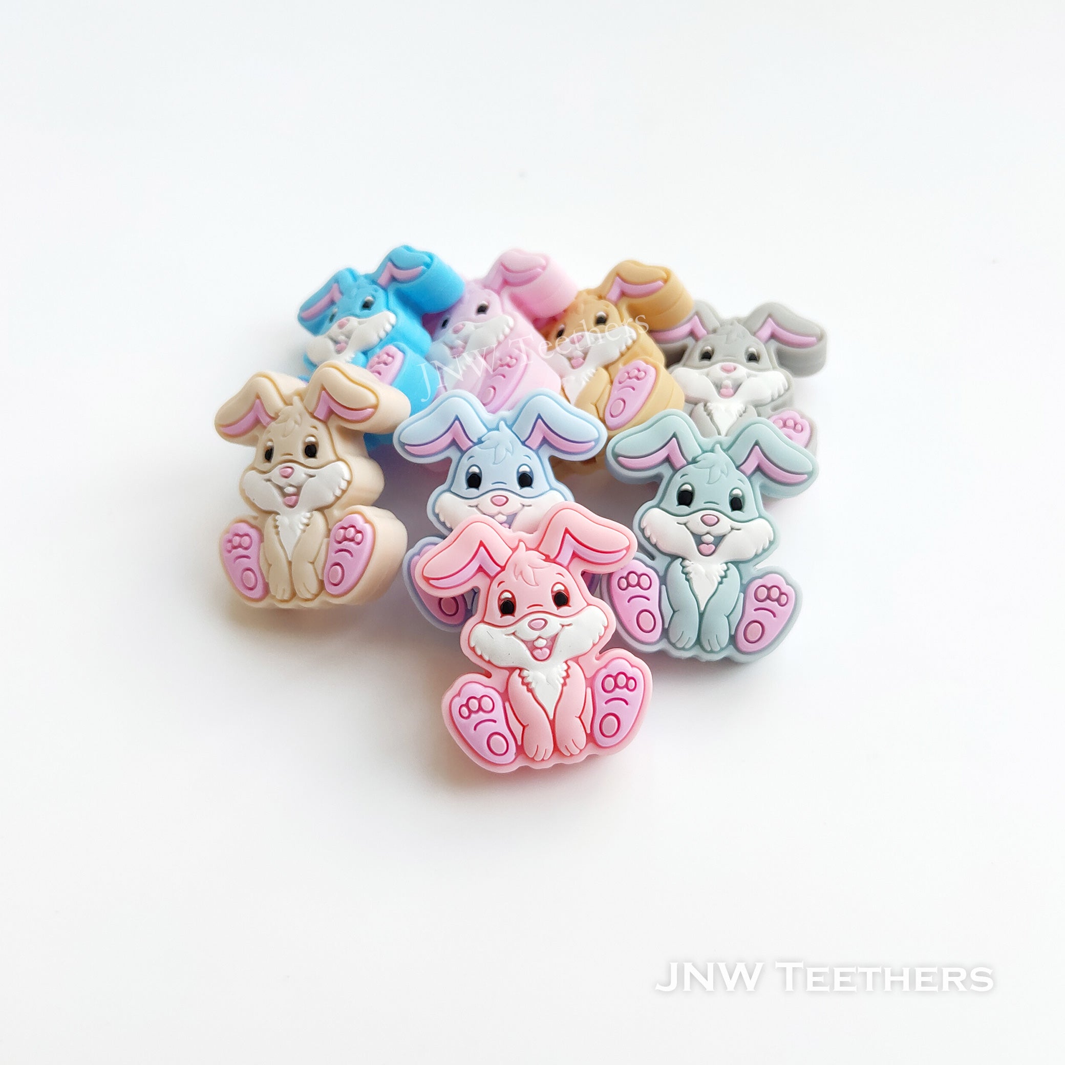JNWTeethers bunny silicone focal beads