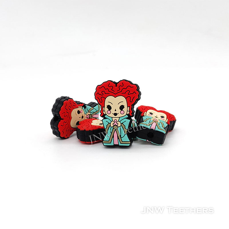 Red Head Queen Sannderson Sisters Silicone Focal Beads