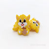 Yellow Squirrel with Hazelnuts Silicone Focal Beads