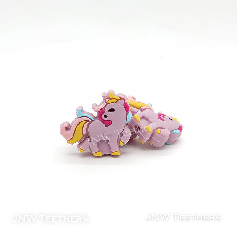 Lavender   Unicorn Silicone Beads