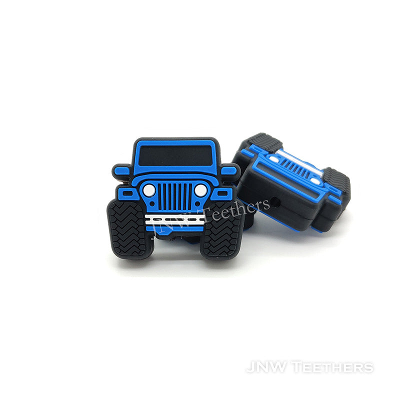 Blue   Car Silicone-Beads