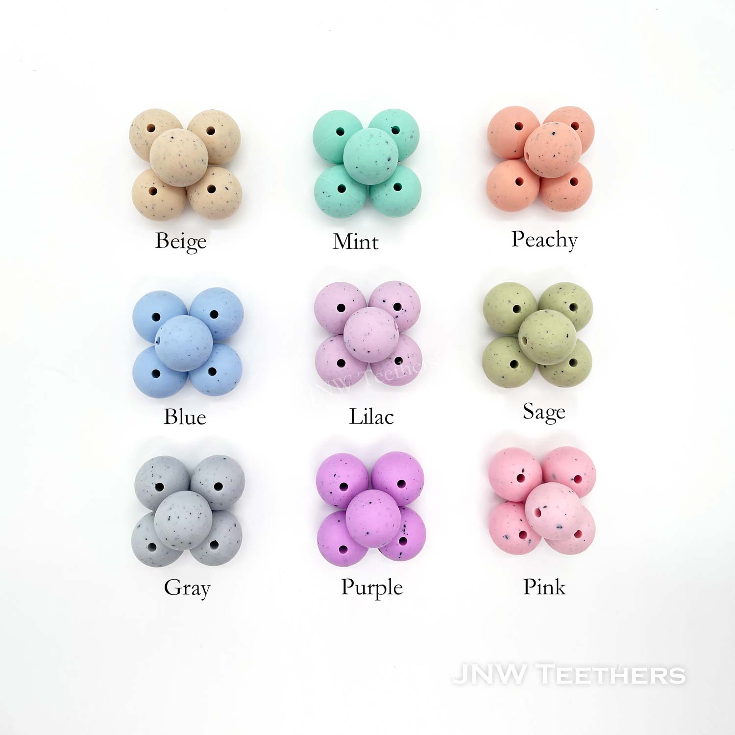 15mm Silicone Speckled Beads