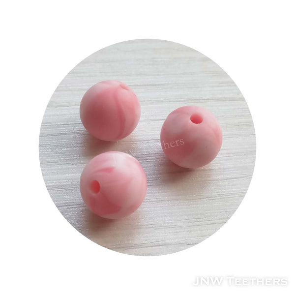 Silicone Rounds - Dark Marble Pink 61