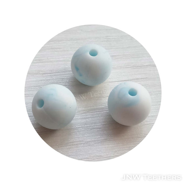 Silicone Rounds - Marble Blue 62