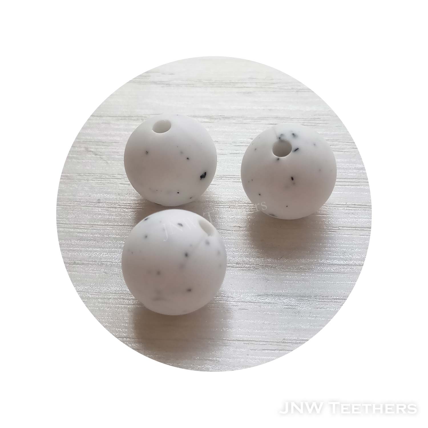 Silicone Rounds - White Granite 64