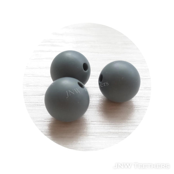 Silicone round beads Dim Grey #10
