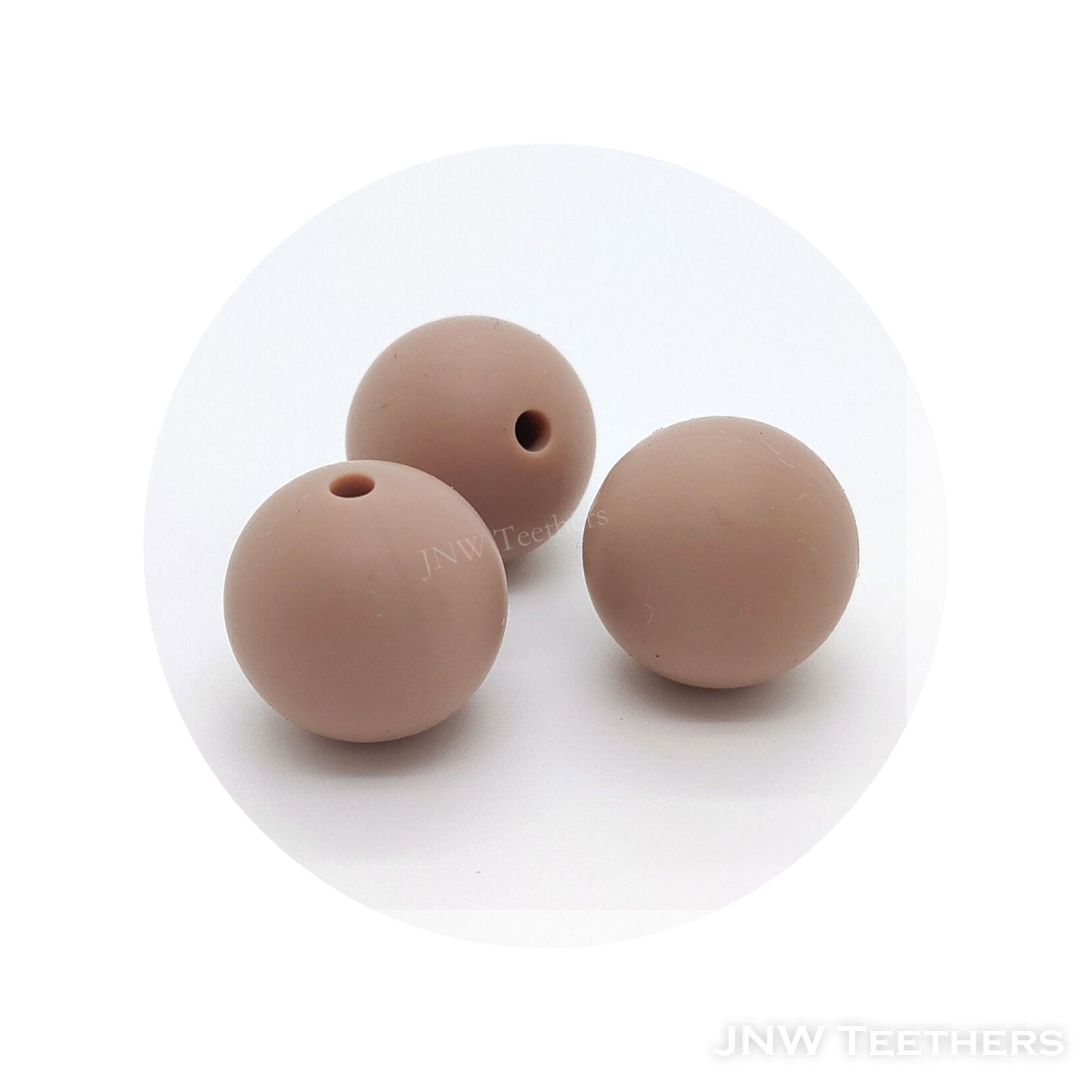 Silicone round beads Fawn 111