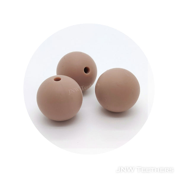 Silicone round beads Fawn 111