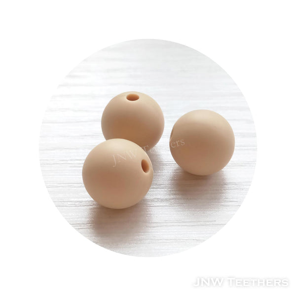 Silicone round beads Oatmeal #11