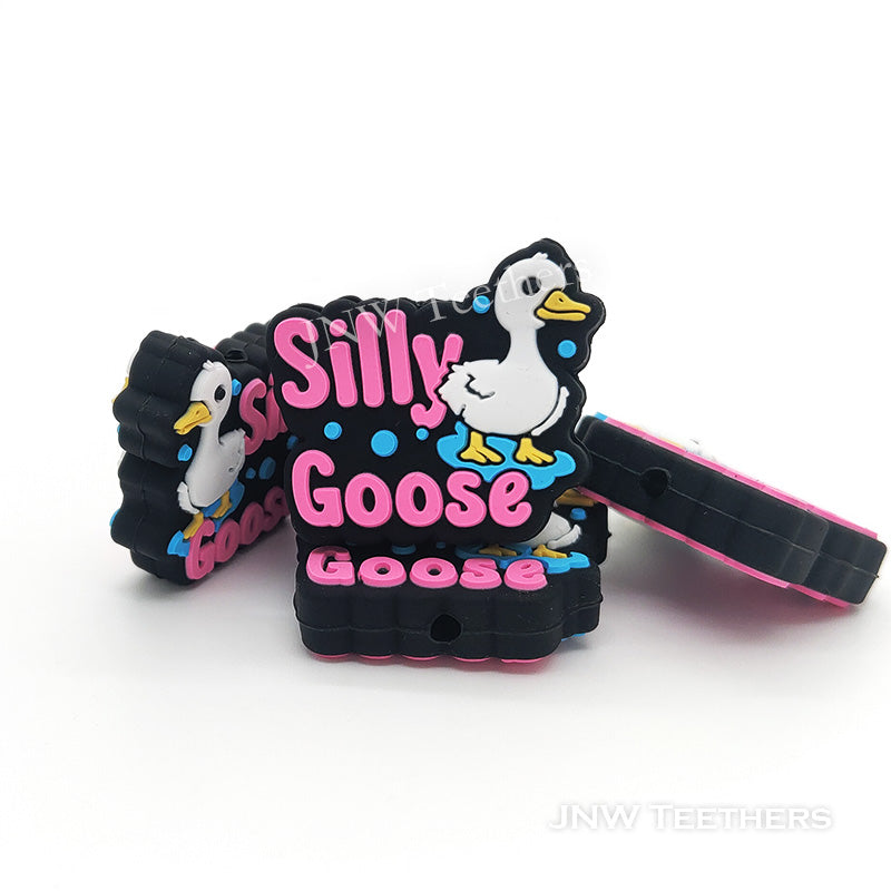 Silly duck silicone focal beads