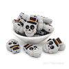 Skeleton silicone focal beads gray