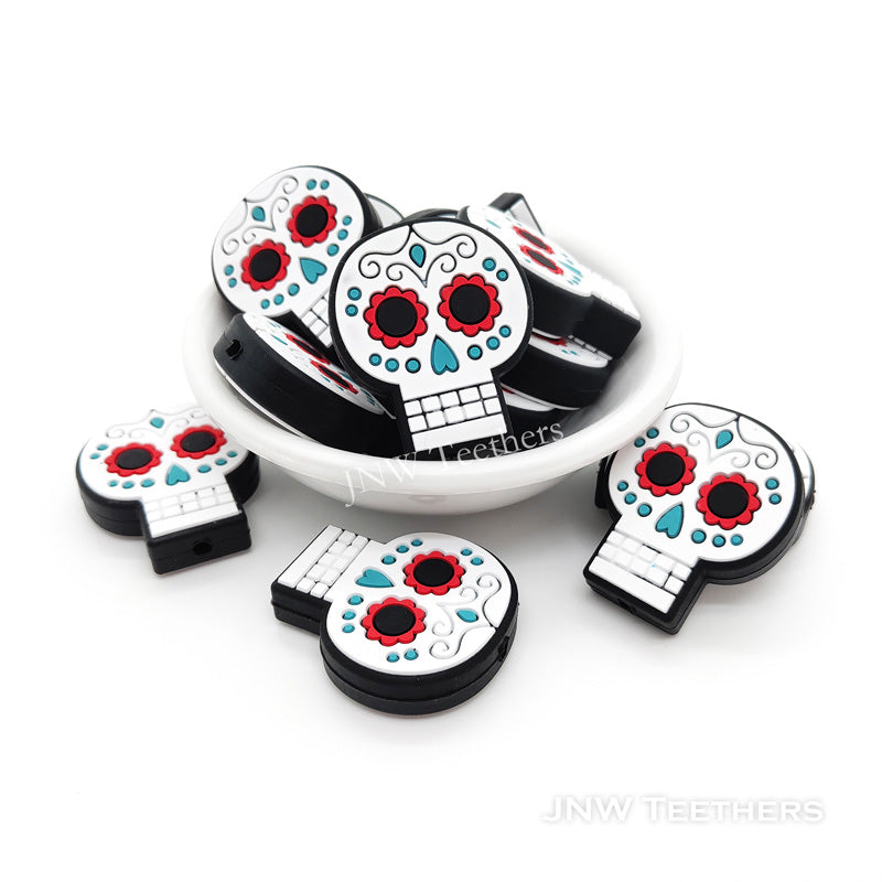 Skull silicone focal beads