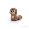 Sloth silicone focal beads brown