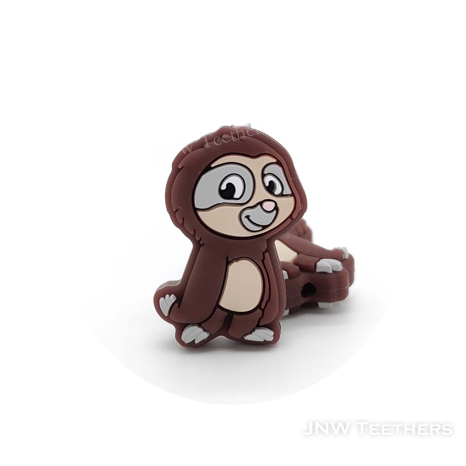 Sloth silicone focal beads chocolate