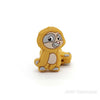 Sloth silicone focal beads mustard