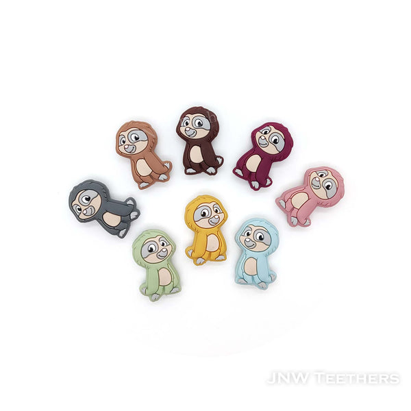 Sloth silicone focal beads