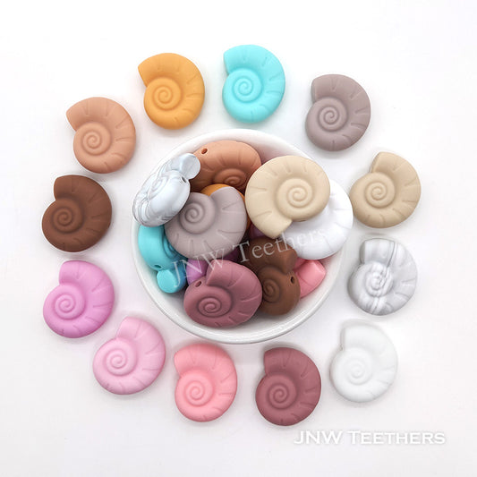 Silicone Snail Shell Beads - 5 Pieces