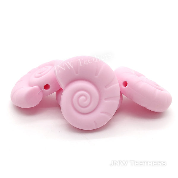Snail Shell Silicone Beads light pink