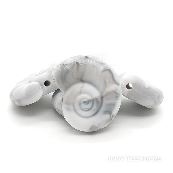 Marble Snail Shell Silicone Beads