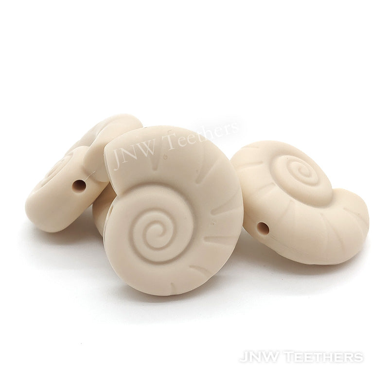 Navajo white Snail Shell Silicone Beads