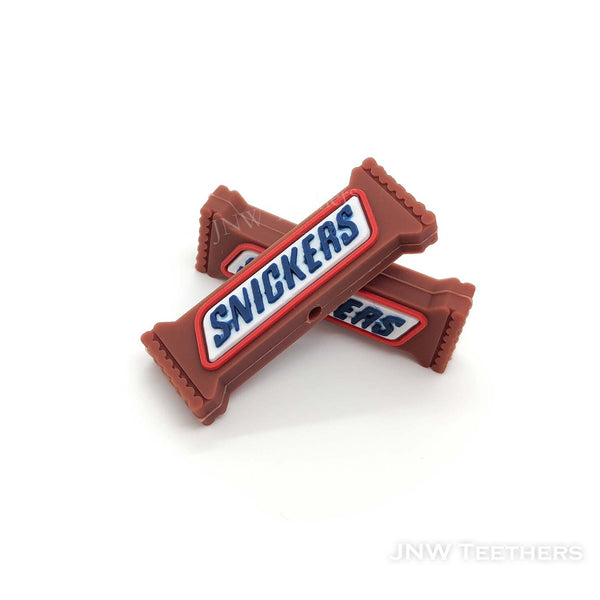 Snicker peanut chocolate snack silicone focal bead