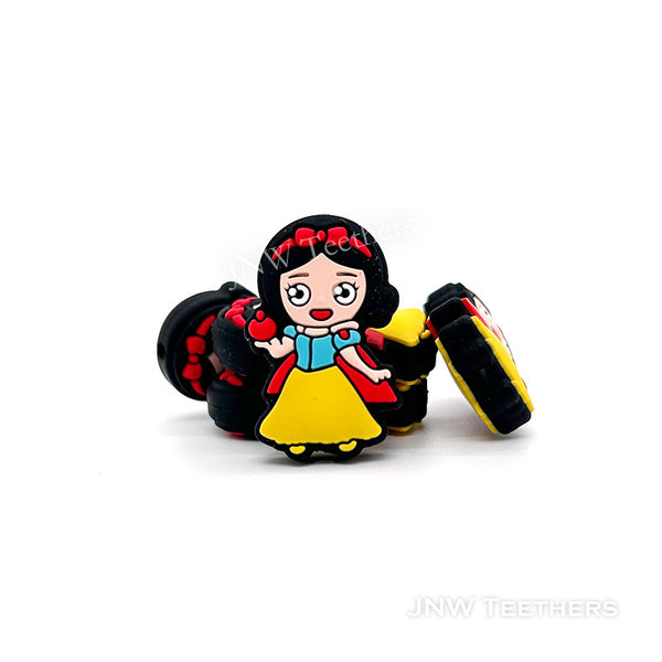 Princess Girl Holding Poisoned Apple Silicone Focal Beads